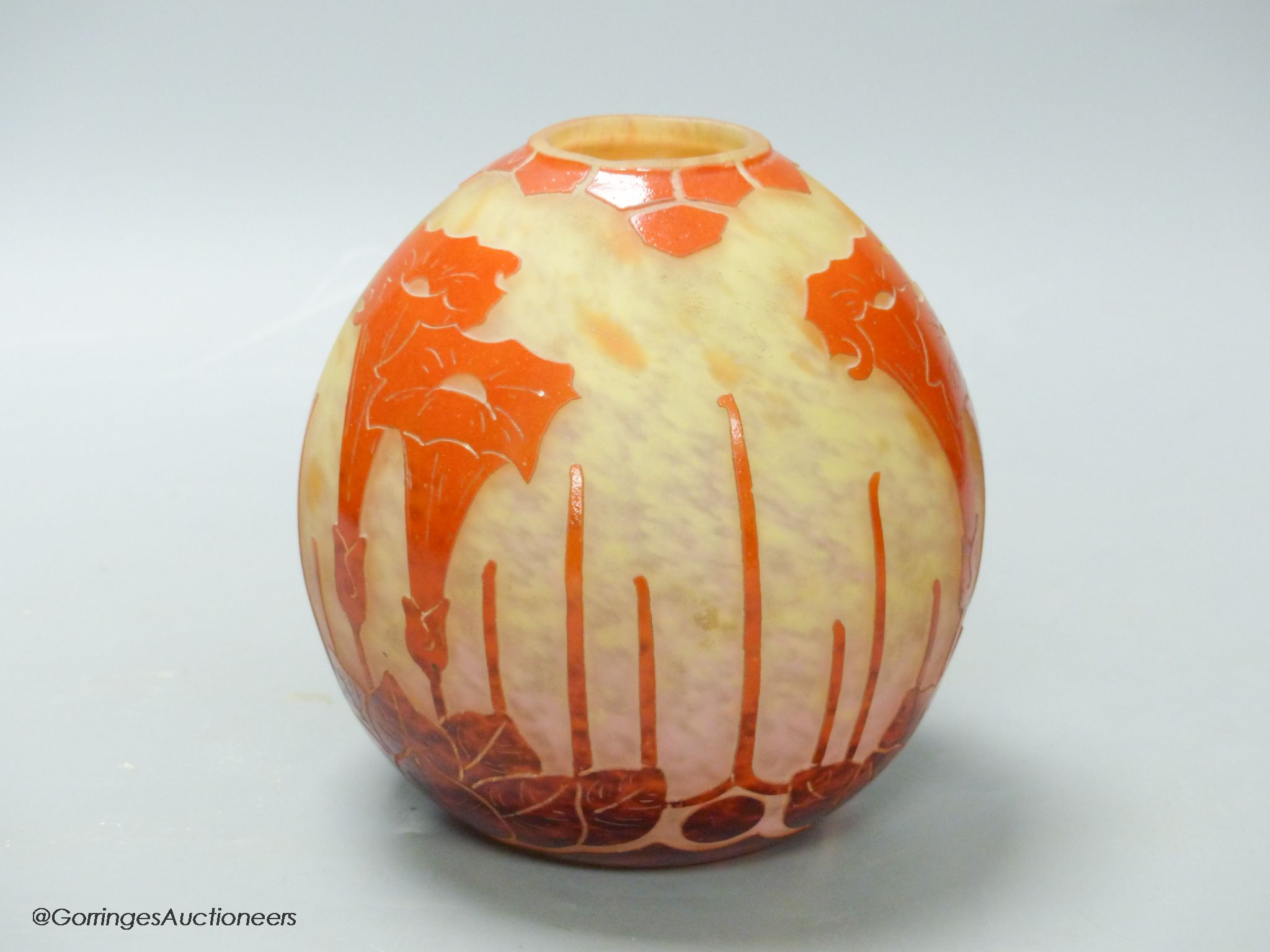 A Charder cameo glass vase